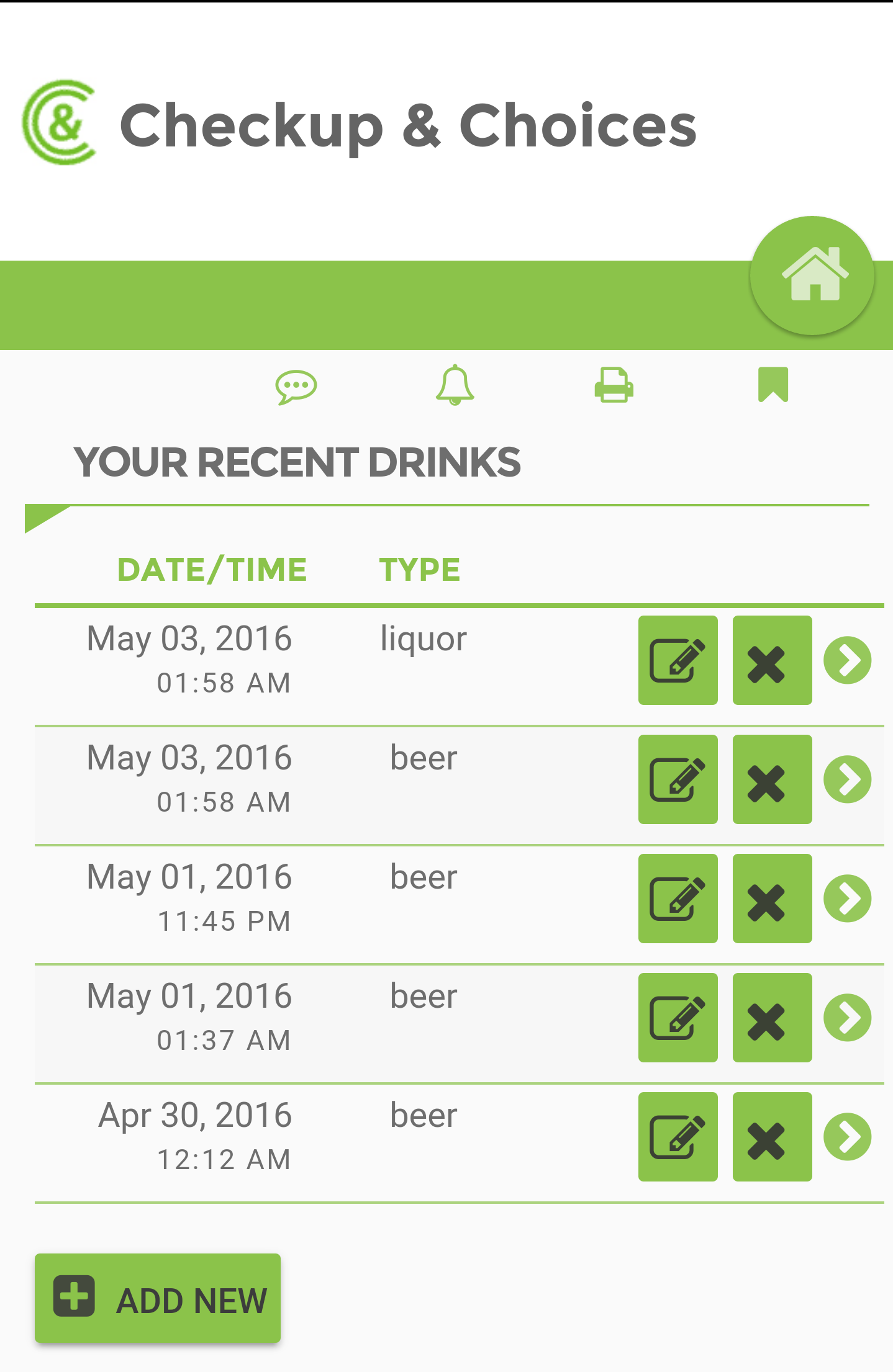 Checkups & Choice is one of many web programs that looks to help people moderate their drinking and determine if they're at risk of alcoholism. (Checkup & Choices/Screenshot by KUNM)