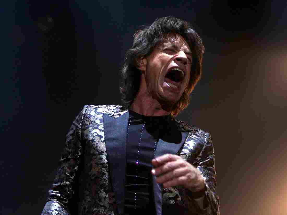 Mick Jagger performing live with The Rolling Stones