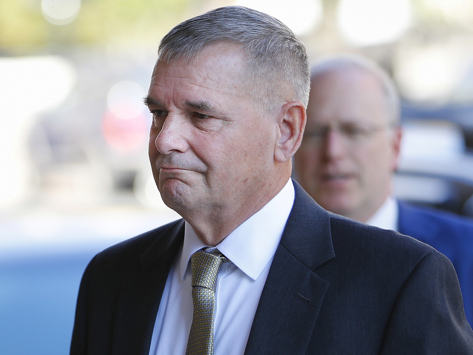 Retired Marine Gen. James E. Cartwright arrives at U.S. District Court in Washington on Monday. Cartwright pleaded guilty to a single count of making false statements to federal investigators seeking the source of a leak of classified information. (Pablo Martinez Monsivais/AP)