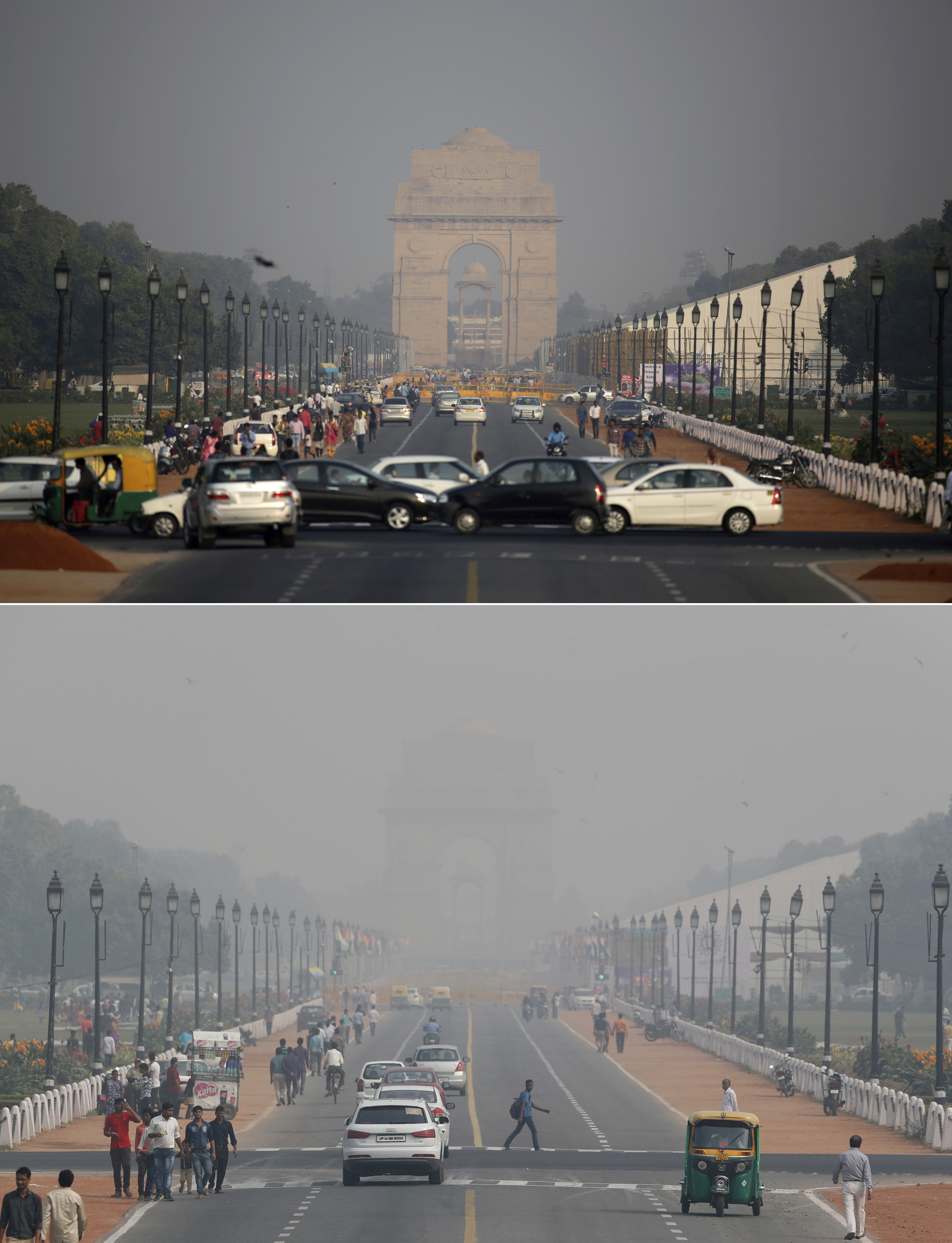 PHOTOS: After Diwali Fireworks, Smog Shrouds New Delhi
