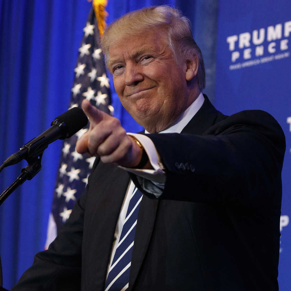 Donald Trump makes a health care address in Valley Forge, Pa., on Tuesday.