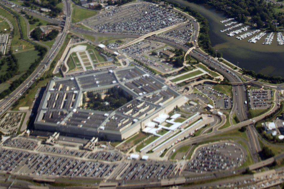 The Pentagon building complex is seen from Air Force One on June 29. An Army review concludes that commanders did nothing wrong when they kicked out more than 22,000 soldiers for misconduct after they came back from Iraq or Afghanistan – even though all of those troops had been diagnosed with mental health problems or brain injuries. (Pablo Martinez Monsivais/AP)
