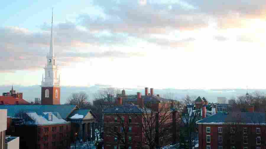 A general view of the Harvard campus.