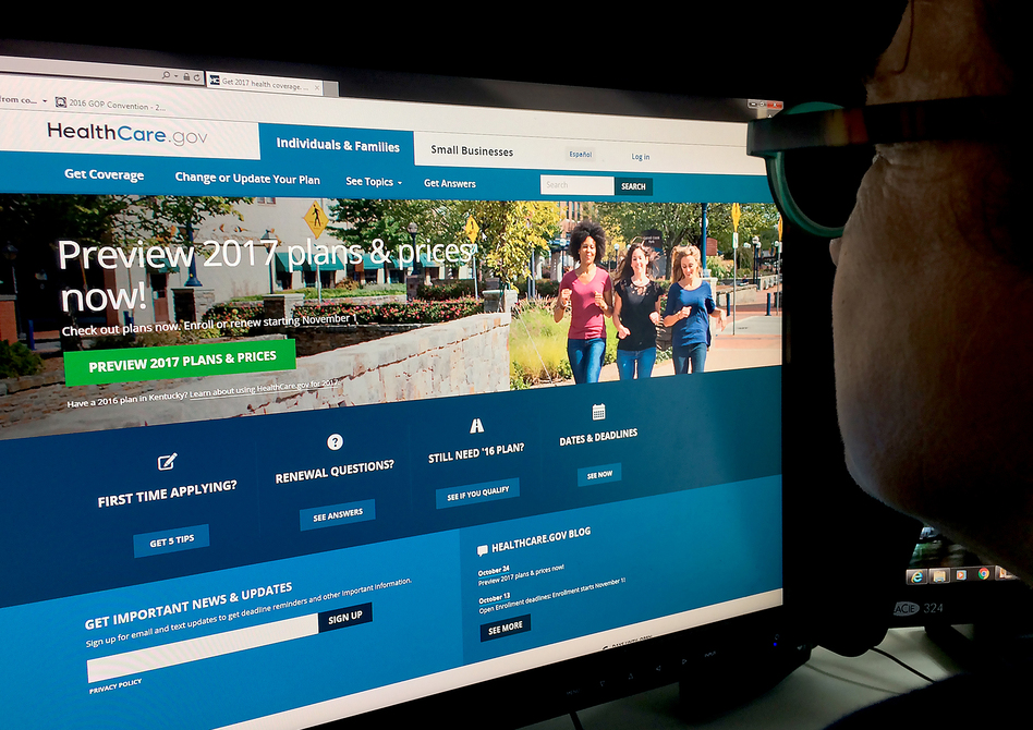 If the Trump administration decides to drop an appeal of a legal setback involving Obamacare subsidies, the insurance exchanges could be hobbled. (Karen Bleier/AFP/Getty Images)