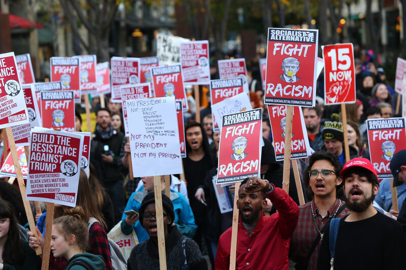 Across The Country, Crowds March In Protest Against Trump's ...