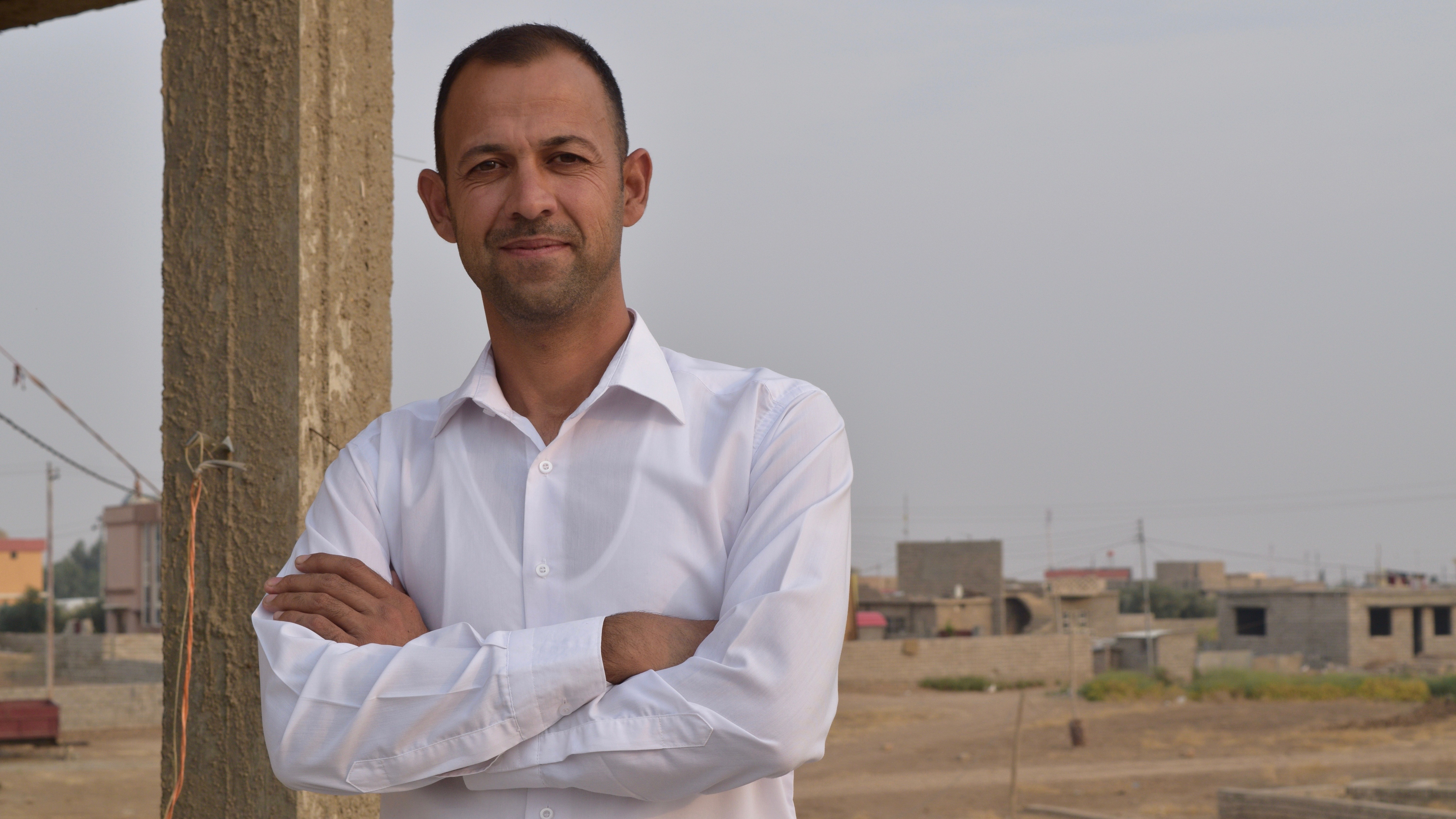 Barakat Ali is a Yazidi refugee and musician who has contributed to the recording project Music in Exile. (Sasha Ingber)
