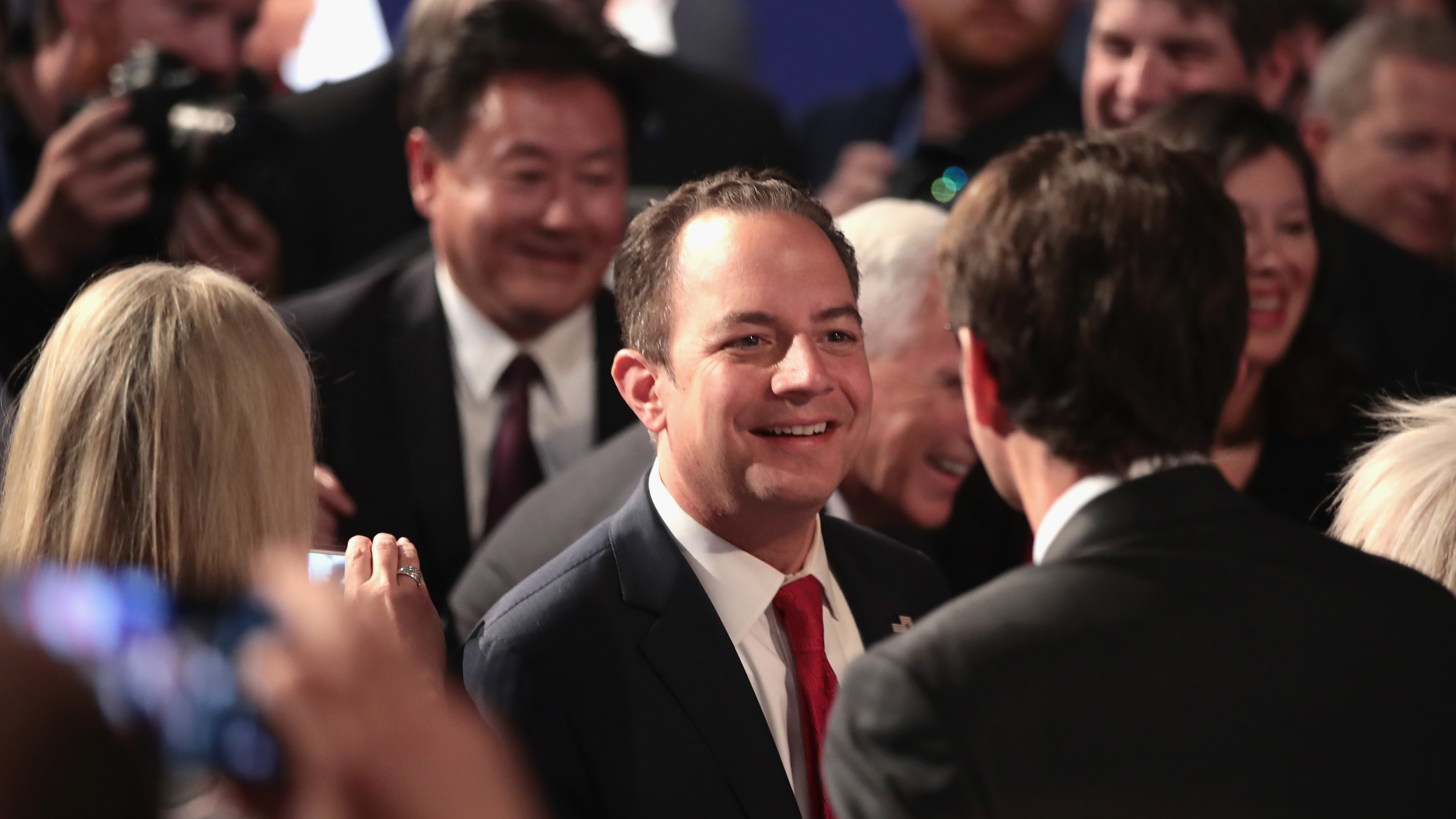 RNC Chairman Reince Priebus after the presidential debate at Hofstra University in September. (Getty Images)
