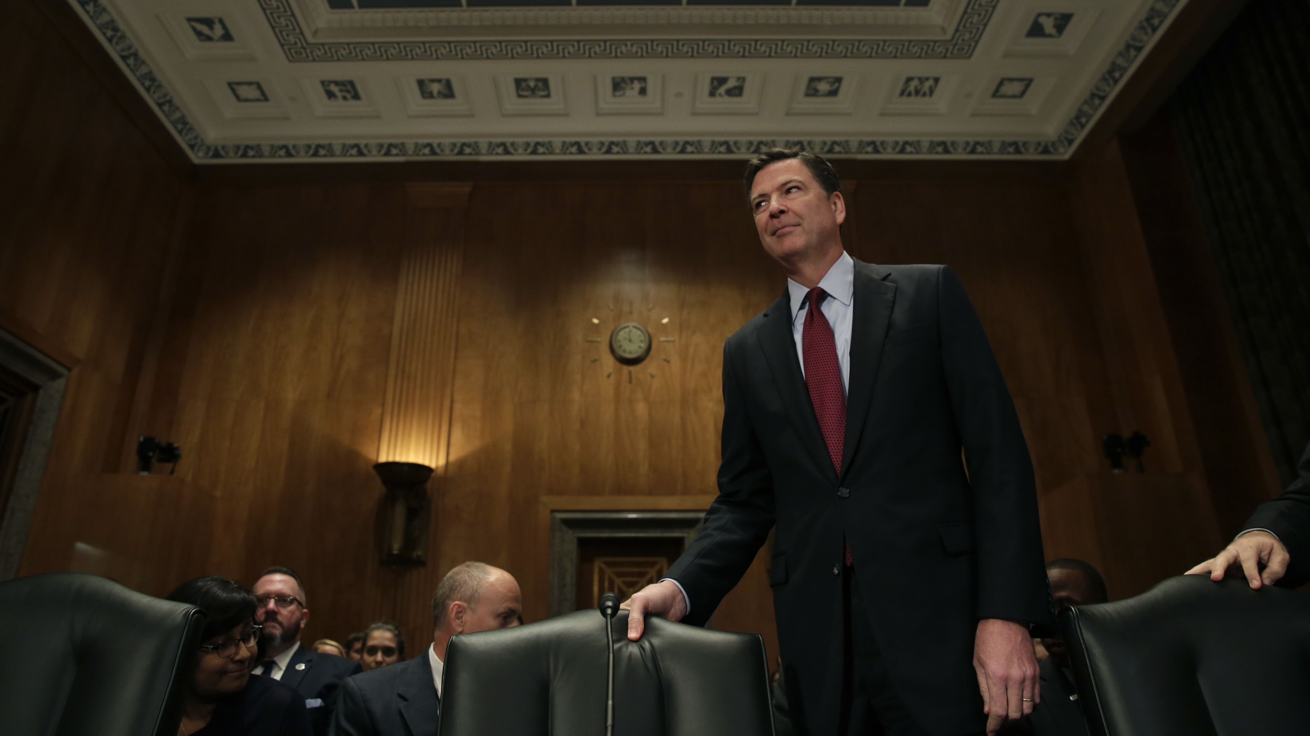 FBI Director James Comey arrives at a Senate Committee on Homeland Security hearing earlier this year. (AFP/Getty Images)