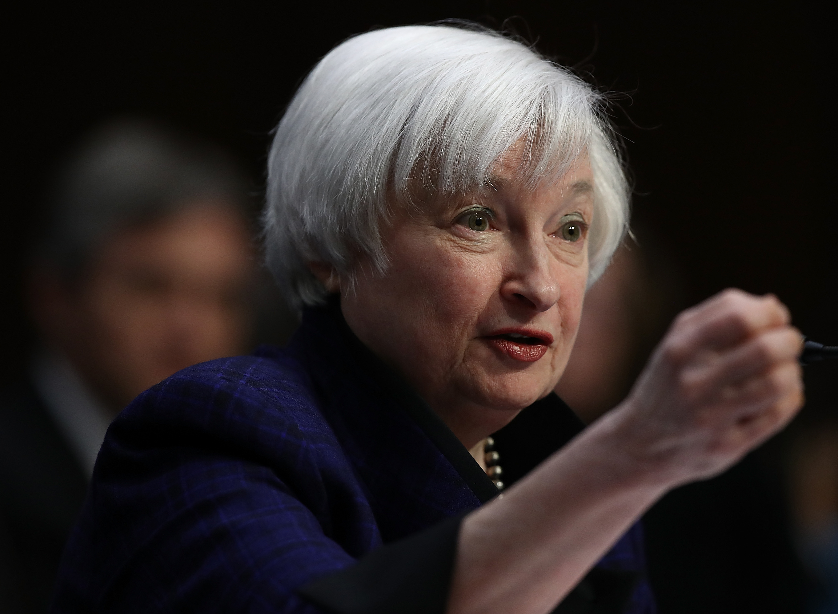 Federal Reserve Board Chair Janet Yellen told Congress on Thursday she didn't agree with President-elect Donald Trump's plans for more infrastructure spending and less banking regulation. (Getty Images)