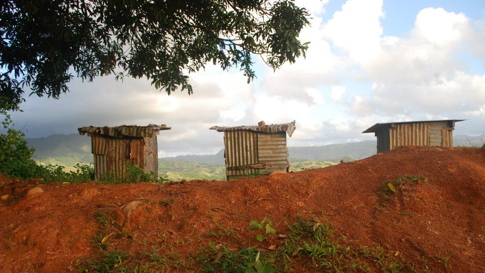 A trio of toilets, photographed by Samantha Russell, a Peace Corps volunteer, in Viti Levu Island, Fiji. (Courtesy of PATH)