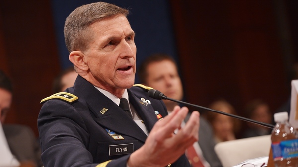 Then-Defense Intelligence Agency Director Lt. Gen. Michael Flynn testifies before the House Select Intelligence Committee in February 2014. He was forced out of that role later that year.