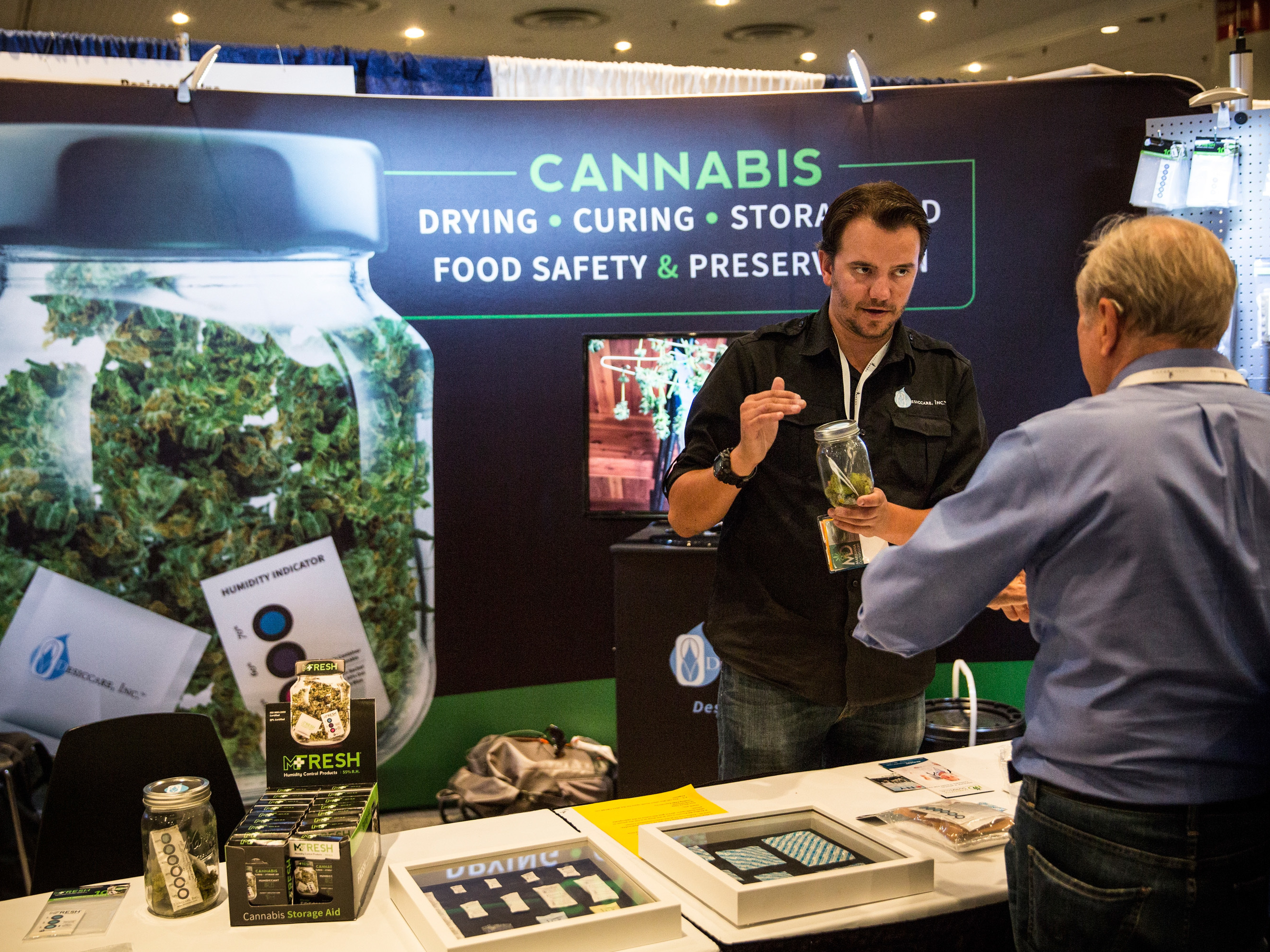 People attend the Cannabis World Congress Expo on June 19, 2015, in New York City. The fledgling legal market for marijuana is around $7 billion, industry researchers say. (Getty Images)