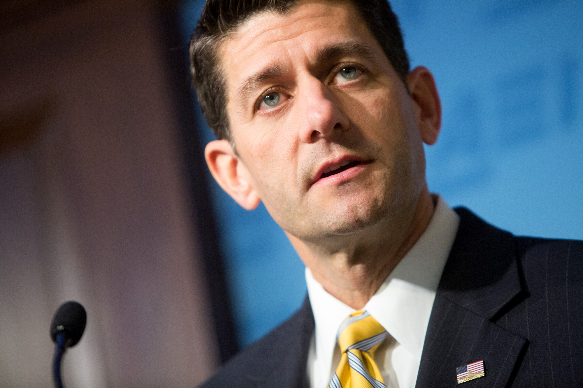 House Speaker Paul Ryan, R-Wis., discussed a Republican alternative to Obamacare upon its release at the American Enterprise Institute in June. (Getty Images)