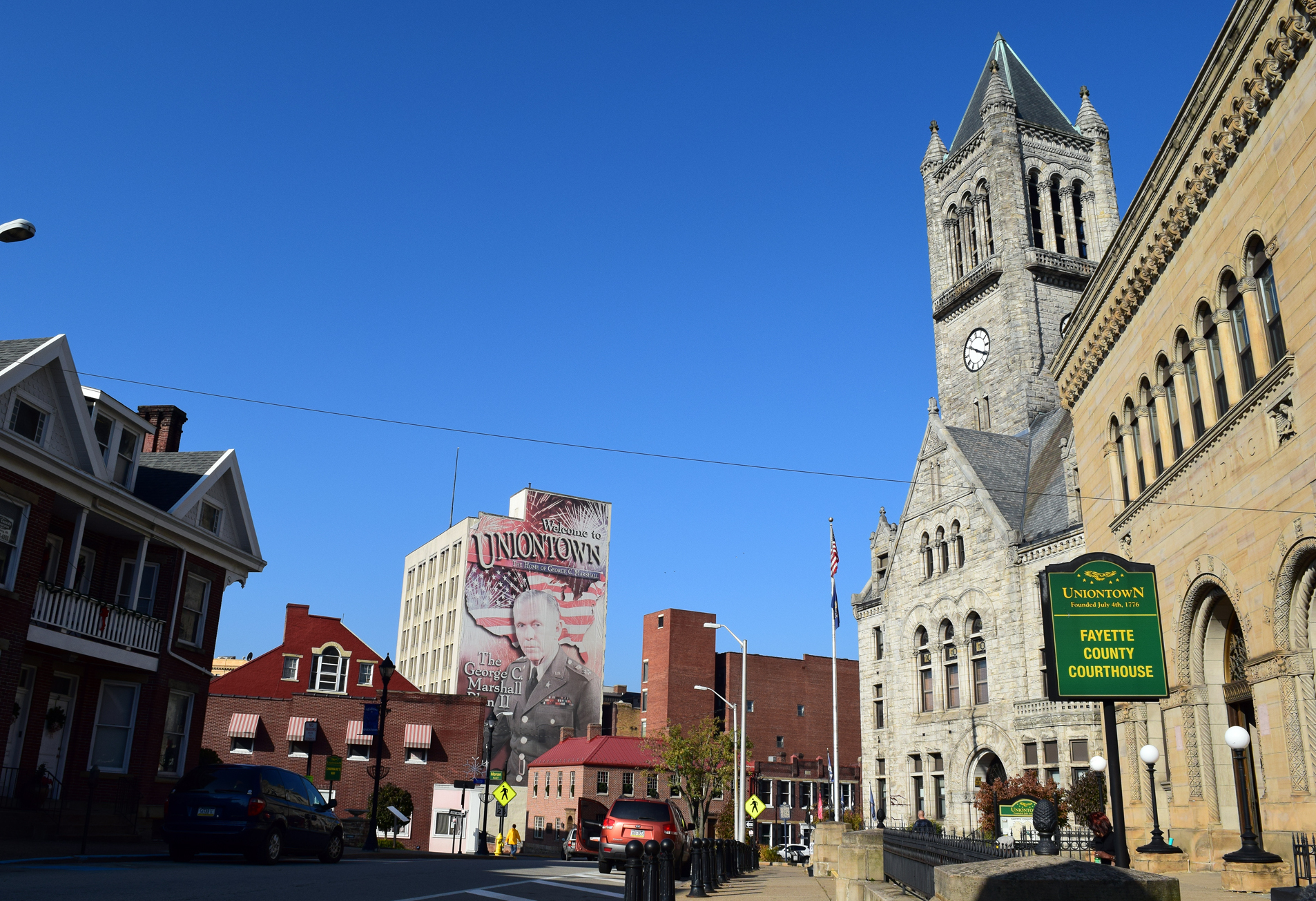 Uniontown is the seat of Fayette County, Pa., a traditionally Democratic area that saw thousands of voters cross the aisle to vote for Republican Donald Trump on Nov. 8. The decline of the coal industry has hit Fayette County and others in southwest Pennsylvania hard. (NPR)