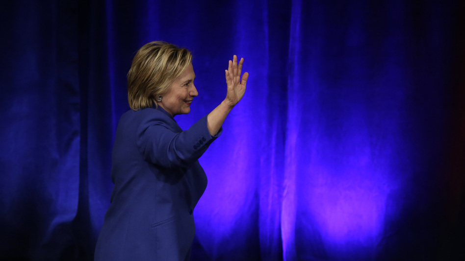 Hillary Clinton leaves after speaking at the Children's Defense Fund Beat the Odds Celebration at the Newseum in Washington on Nov. 16. It was her first speech since losing the presidential election. (Yuri Gripas/AFP/Getty Images)