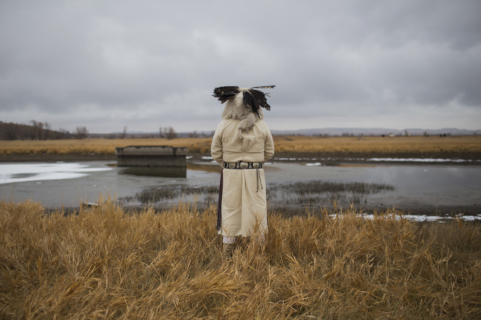 An elder looks out to Turtle Island. (Cassi Alexandra for NPR)
