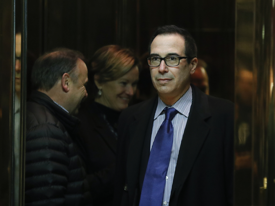 Wall Street financier Steve Mnuchin is being considered to serve as Treasury secretary under Donald Trump. Mnuchin assembled investors who bought IndyMac, a failed bank that had been taken over by the FDIC. (Carolyn Kaster/AP)