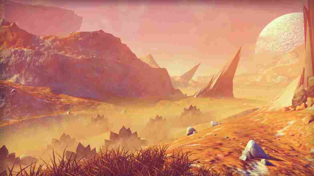 One of the many, many computer-generated worlds you can explore in No Man's Sky.