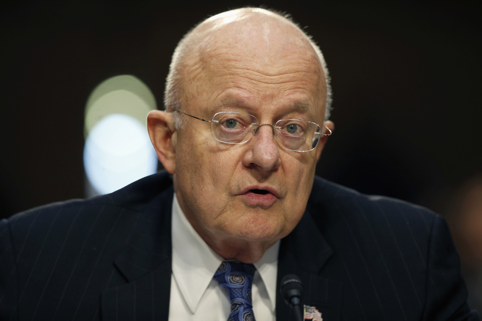 Director of the National Intelligence James Clapper speaks on Capitol Hill in Washington, D.C., in February. (Alex Brandon/AP)
