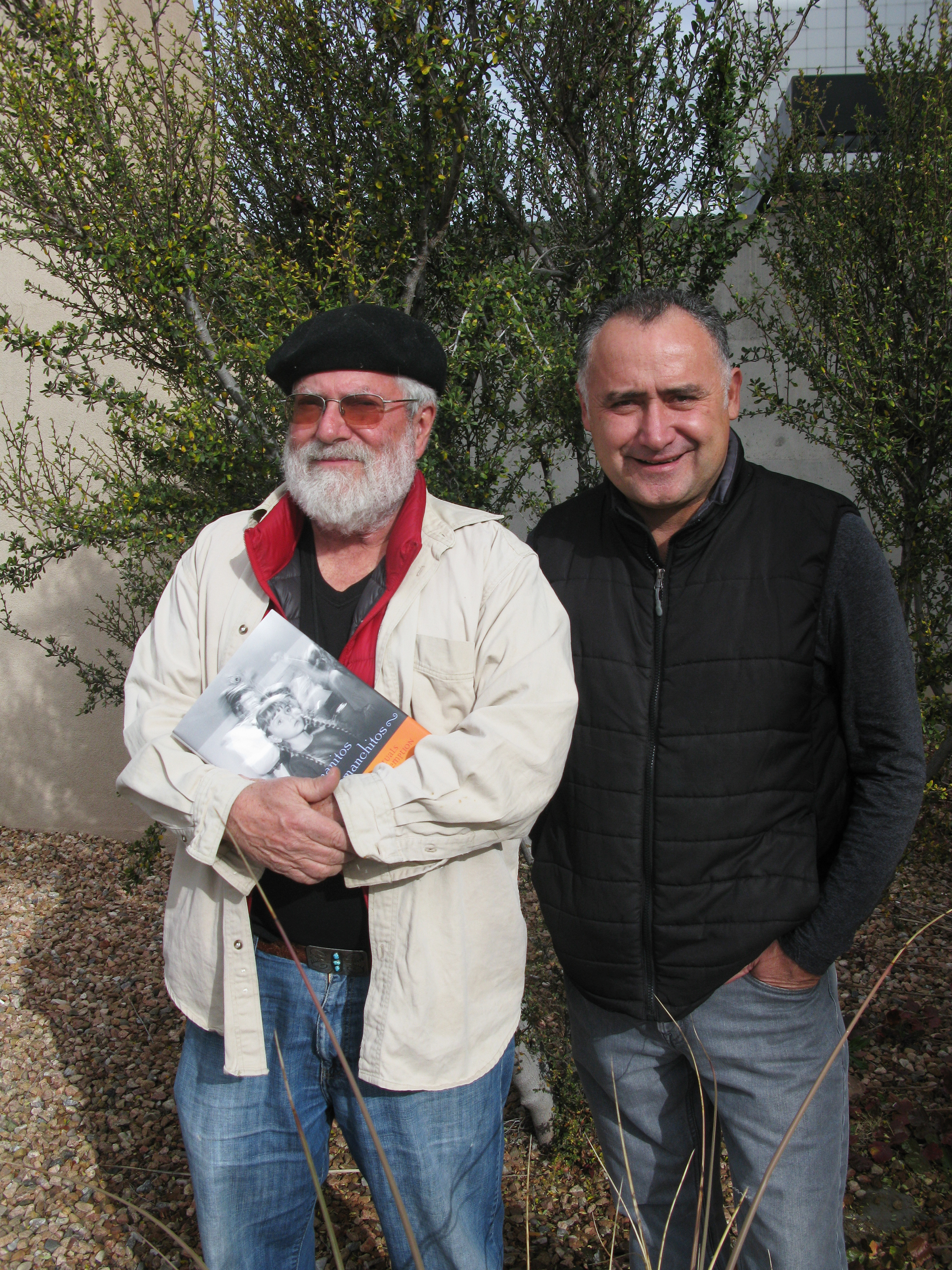 Enrique Lamadrid (left) and Moises Gonzales, professors at the University of New Mexico, are co-editing the forthcoming book Genizaro Nation.