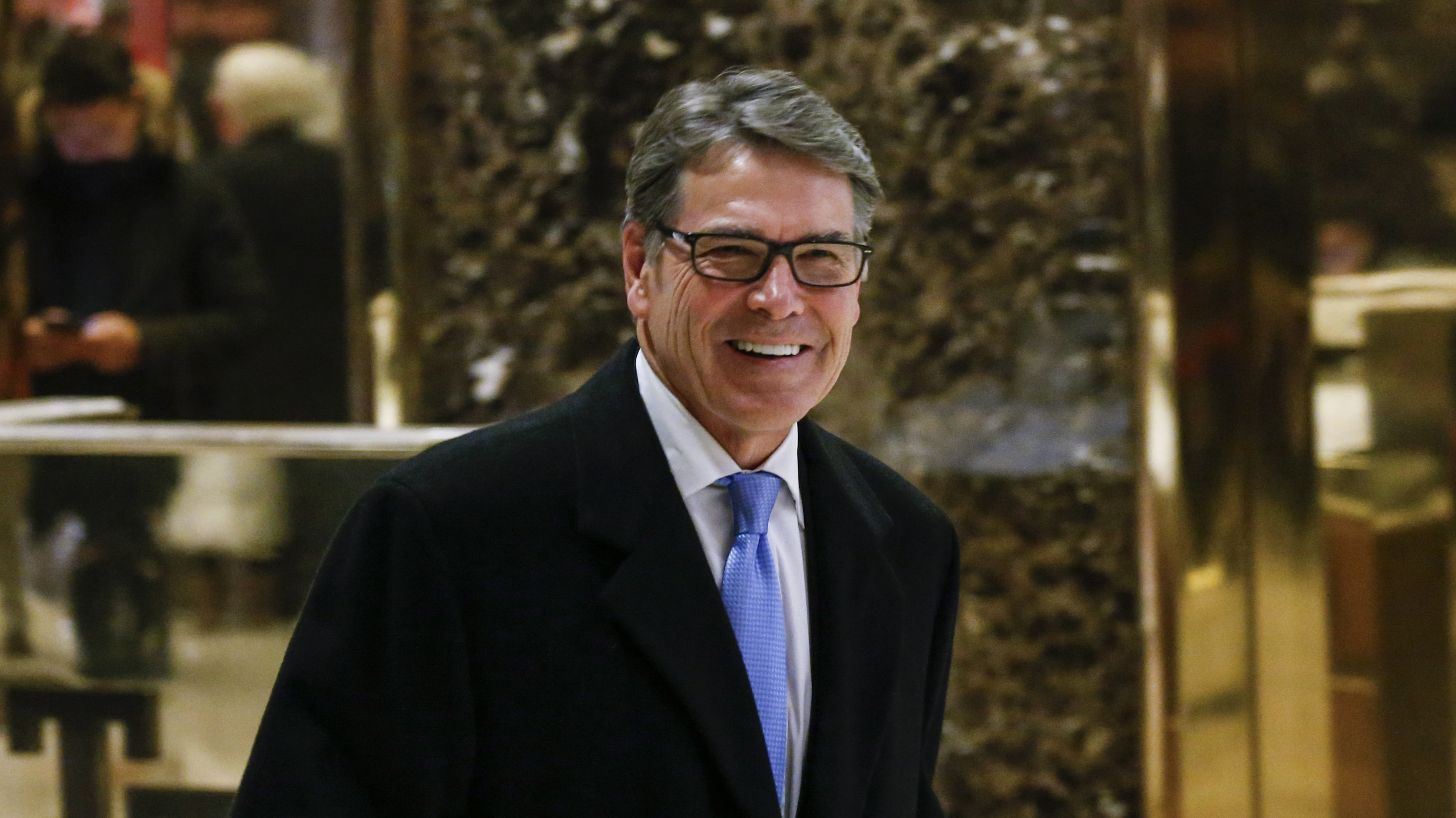 Former Texas Gov. Rick Perry leaves after a meeting with President-elect Donald Trump at Trump Tower on Monday in New York City. (AFP/Getty Images)