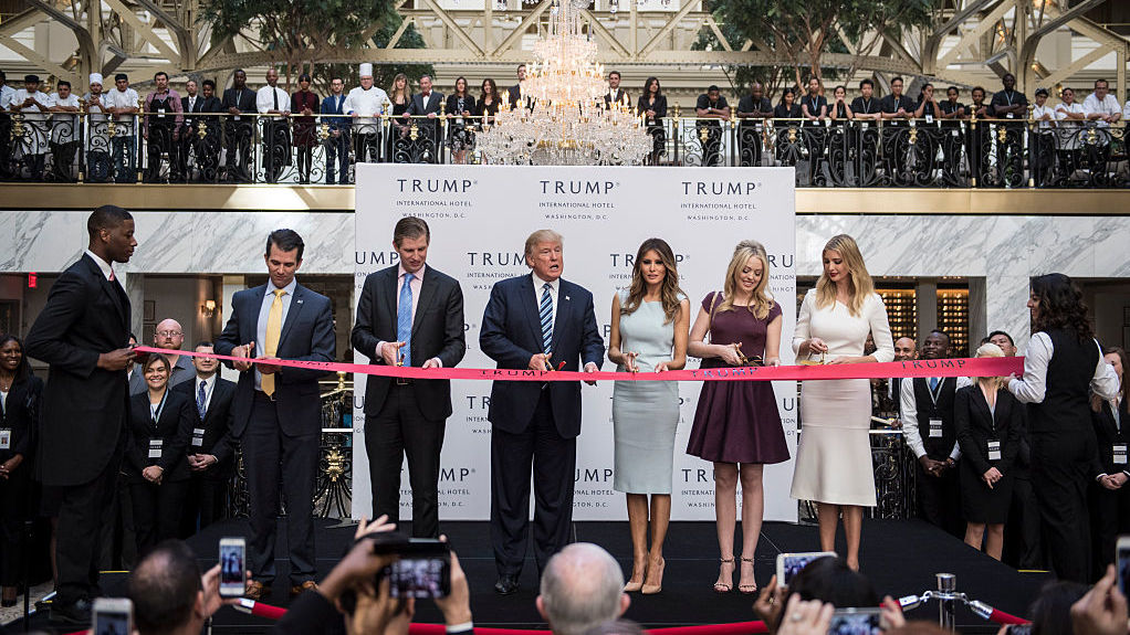 President-elect Donald Trump officially opened up his latest hotel in the Old Post Office Building in Washington, D.C., in October. (Getty Images)