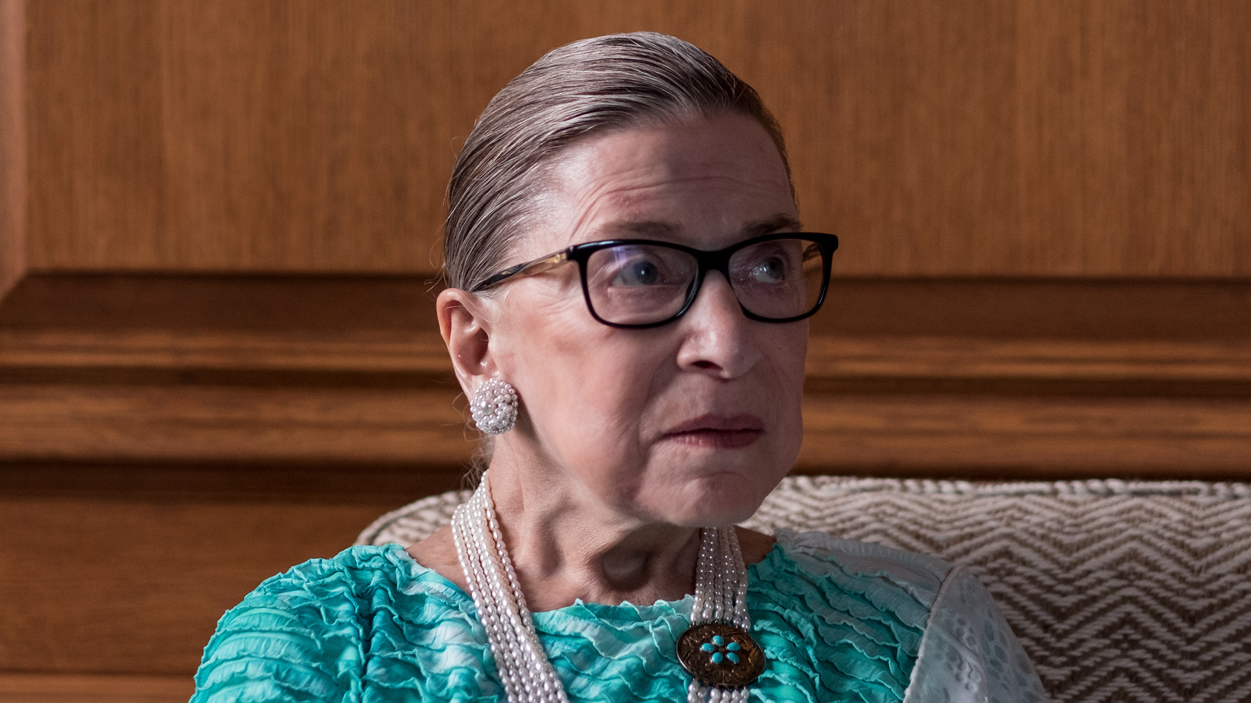 Supreme Court Justice Ruth Bader Ginsburg in her chambers in Washington, D.C., during a September 2016 interview with NPR