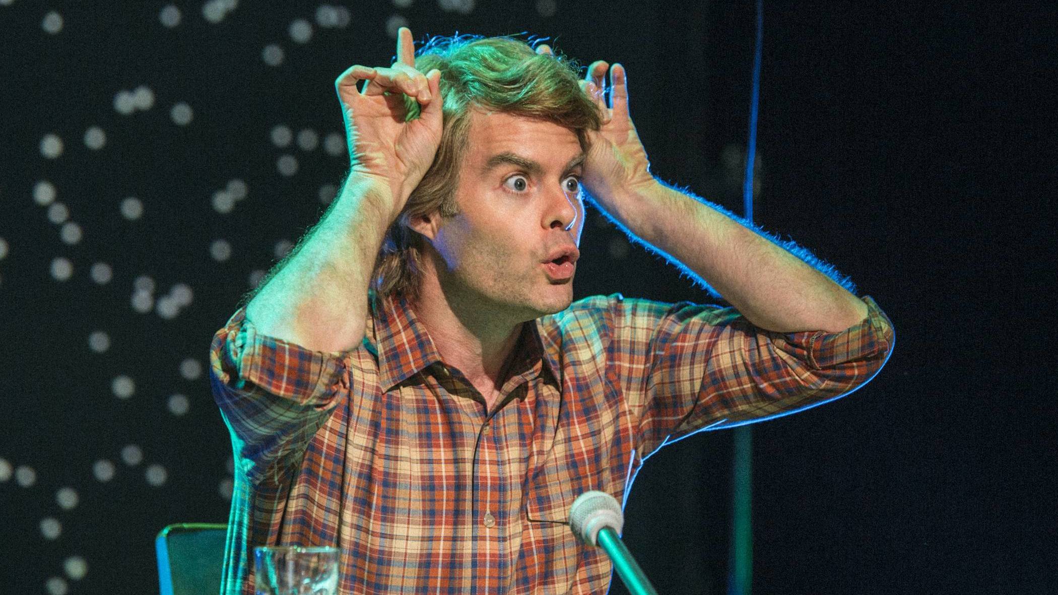&quot;Sorry, Sally!&quot;: Bill Hader as deranged monologuist Parker Gail on IFC's <em>Documentary Now!</em> (IFC)