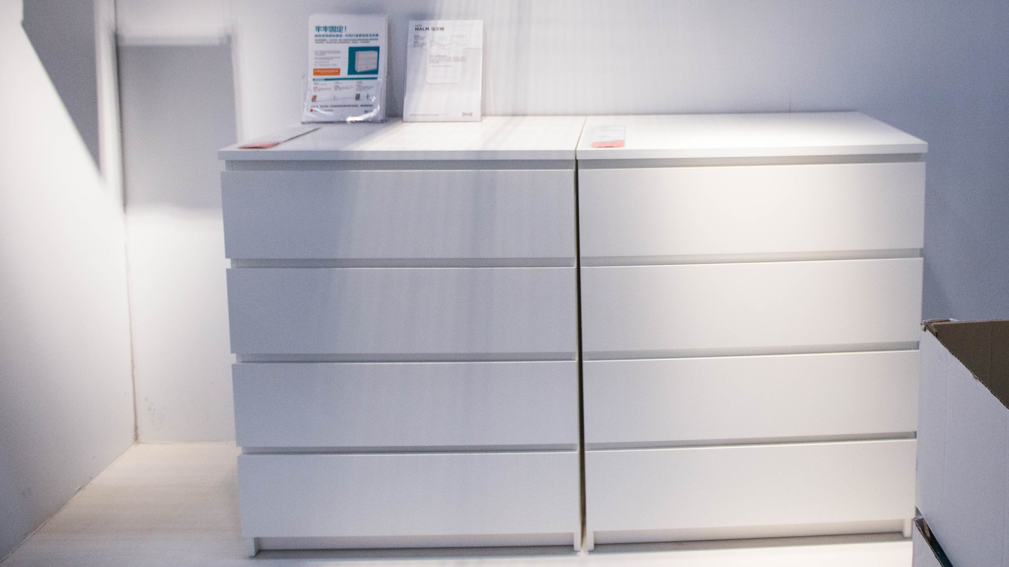 MALM dressers are seen at an Ikea store in Hangzhou, China, this July. The company recalled millions of dressers after three toddlers died in three years from tip-over incidents with Malm dressers. (VCG via Getty Images)