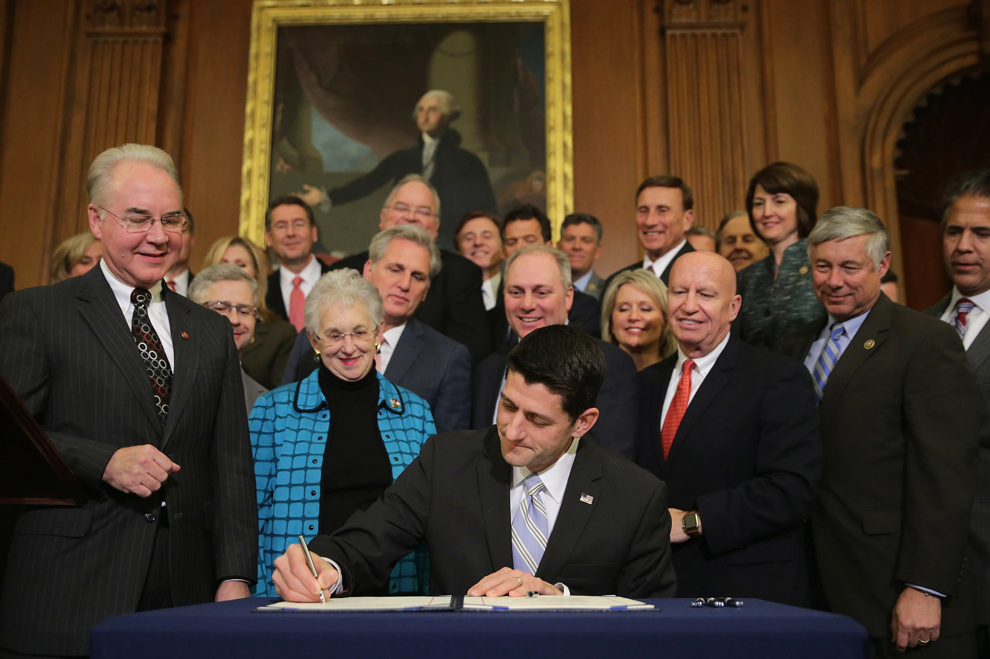 House Speaker Paul Ryan signed legislation to repeal the Affordable Care Act on Jan. 7, 2016. President Obama vetoed the bill, but the new administration could open the door for change.