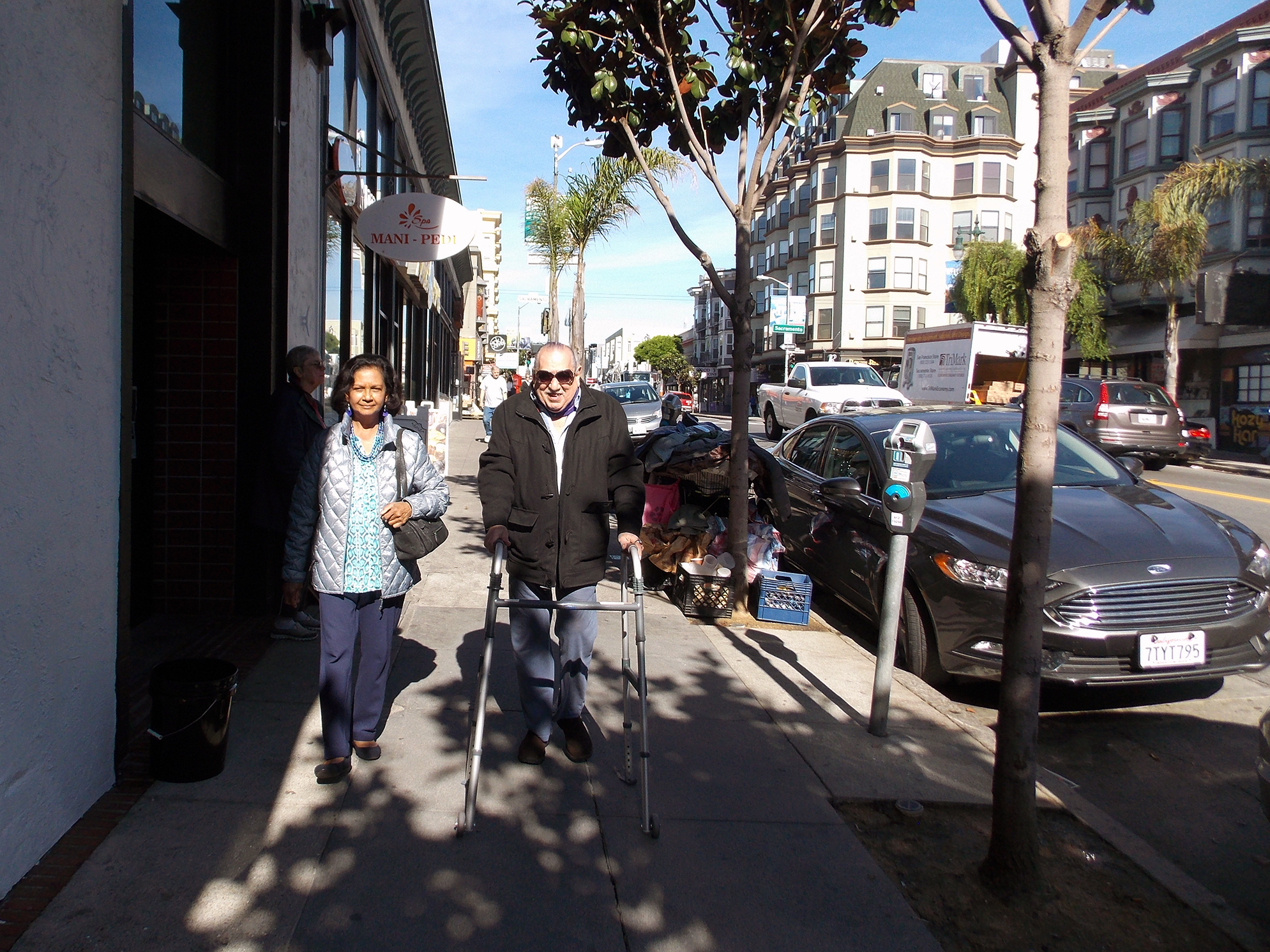 Girardi (right) and Narruhn head to one of their favorite San Francisco restaurants for lunch. Because of their friendship, Girardi says, he no longer fears leaving his apartment or getting older. Research shows loneliness can hurt seniors' health.