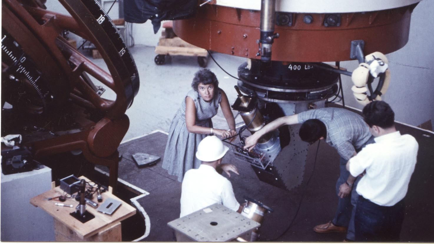 Vera Rubin works at the Lowell Observatory in Flagstaff, Ariz., in 1965.