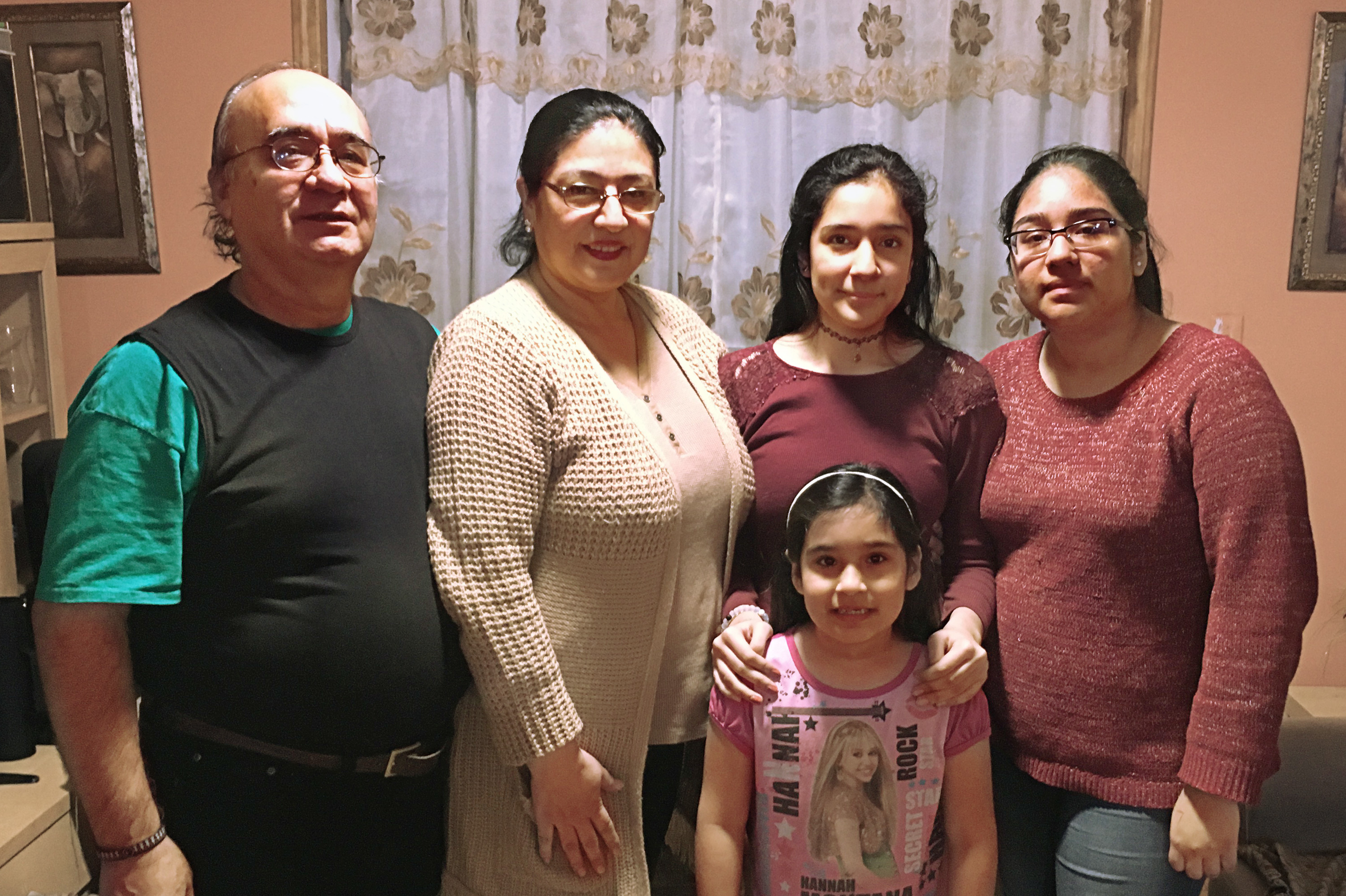 The Armas family is traveling to Washington, D.C., for an immigrant rights protest this weekend. Desiree Armas (right) and her parents are living in the country illegally. (NPR)