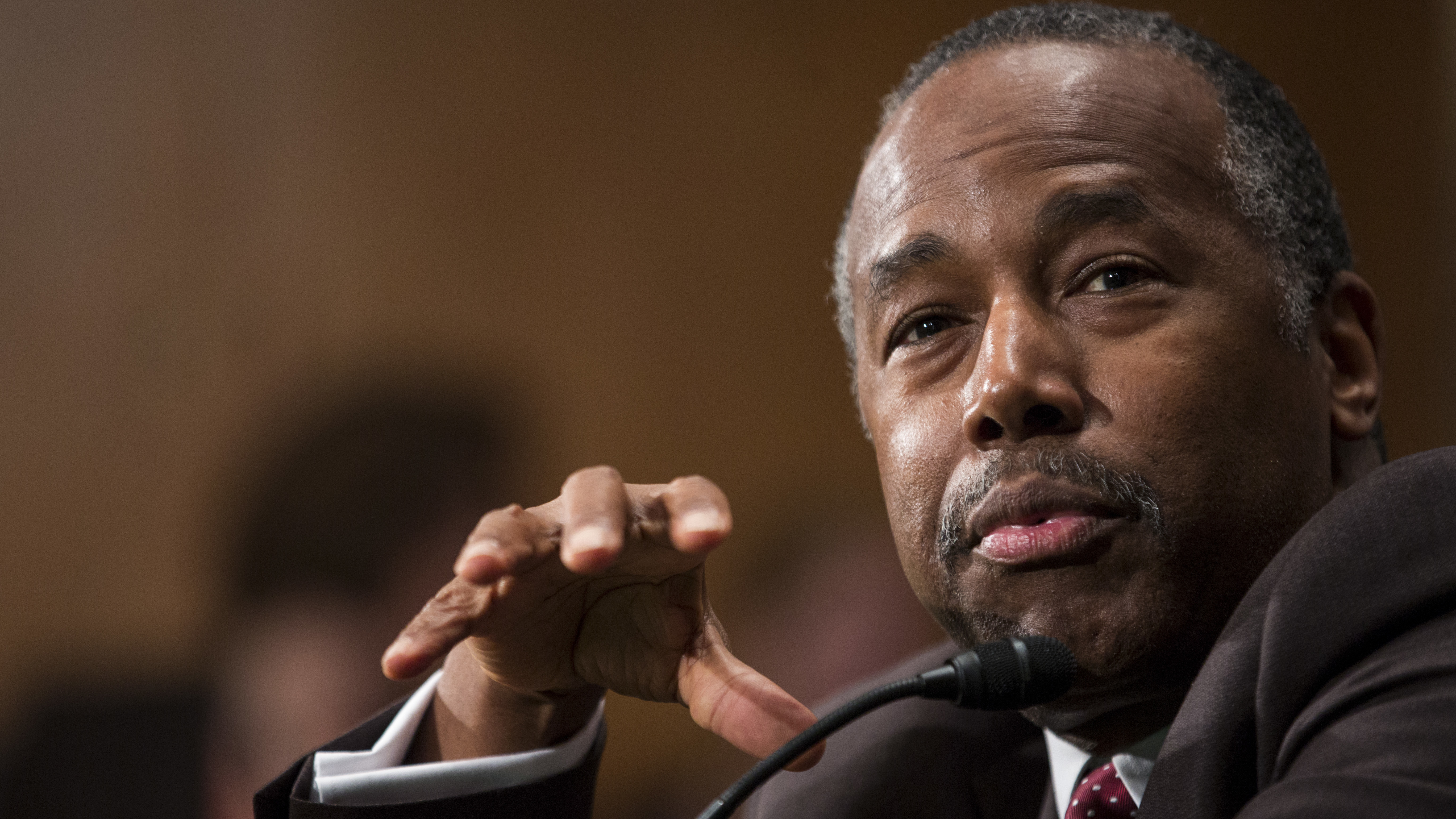 HUD nominee Ben Carson testifies at his Senate confirmation hearing.