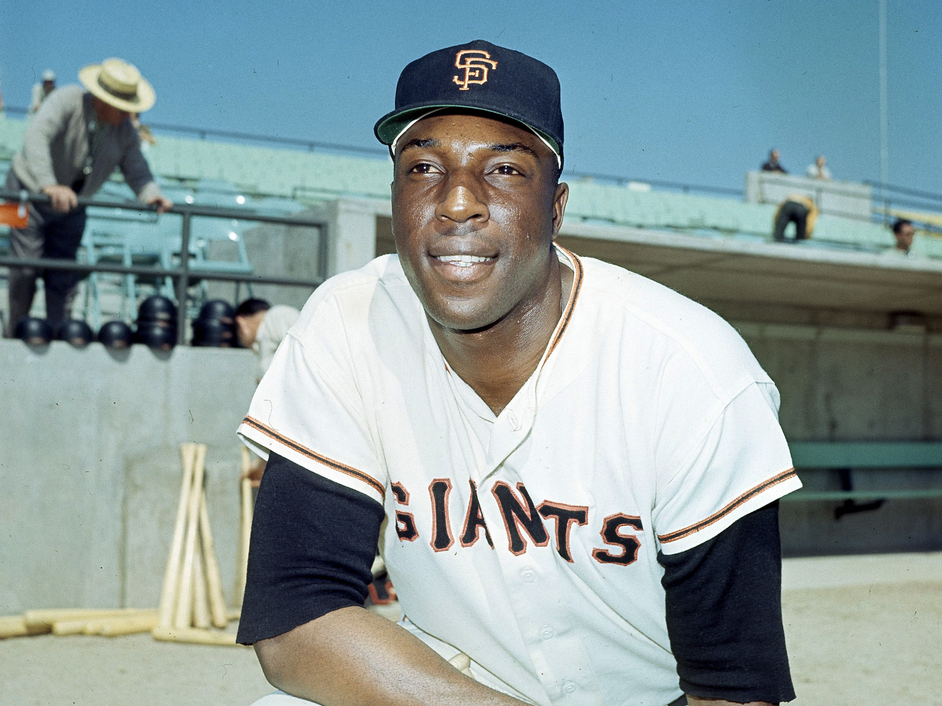 Willie McCovey of the San Francisco Giants pictured in April 1966 near the height of his 21 year career. He pleaded guilty to tax evasion in 1995 and was pardoned by President Obama. AP