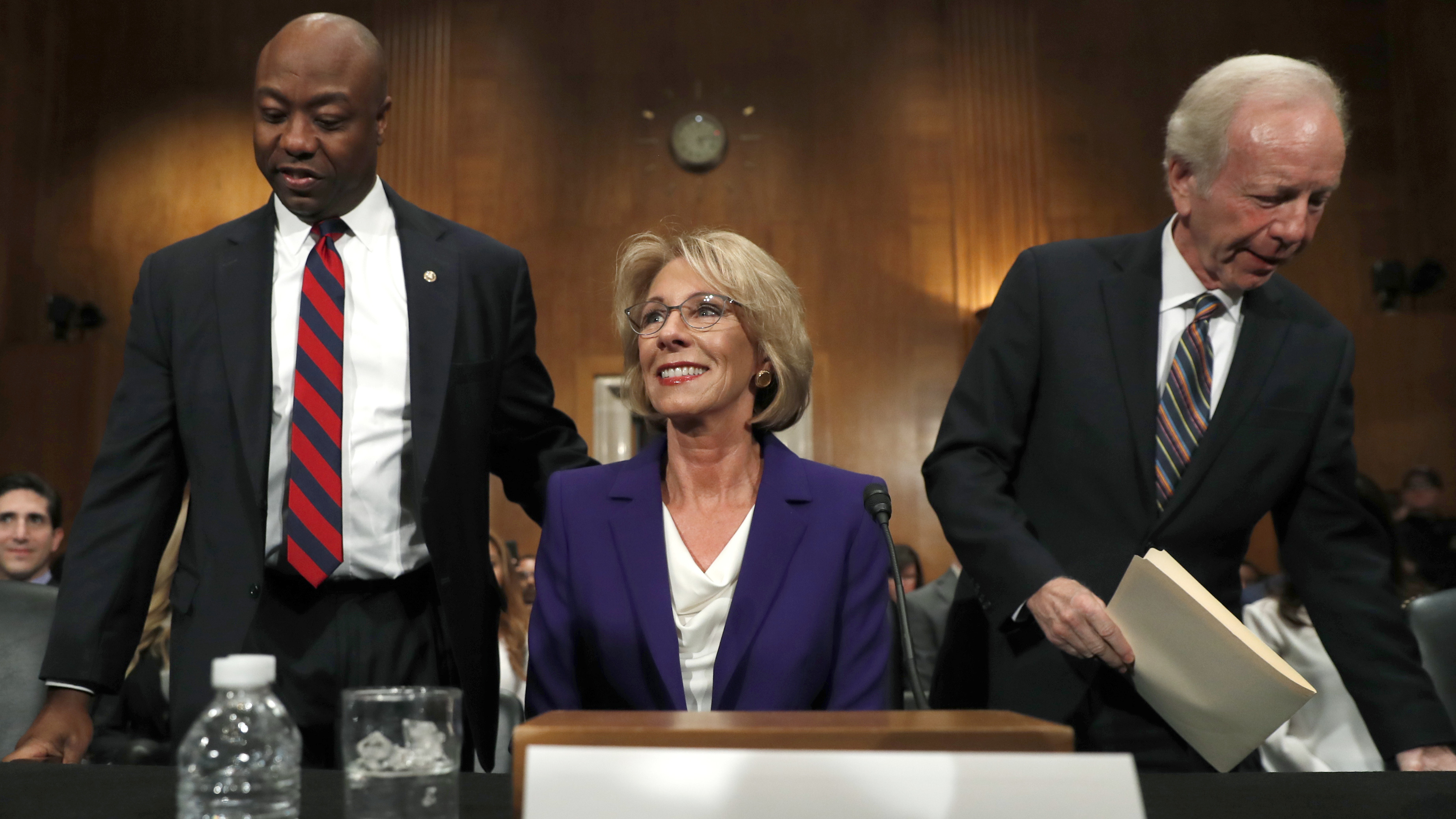 At DeVos' Senate Hearing, Questions Of Choice, Charters, 'Other Options'