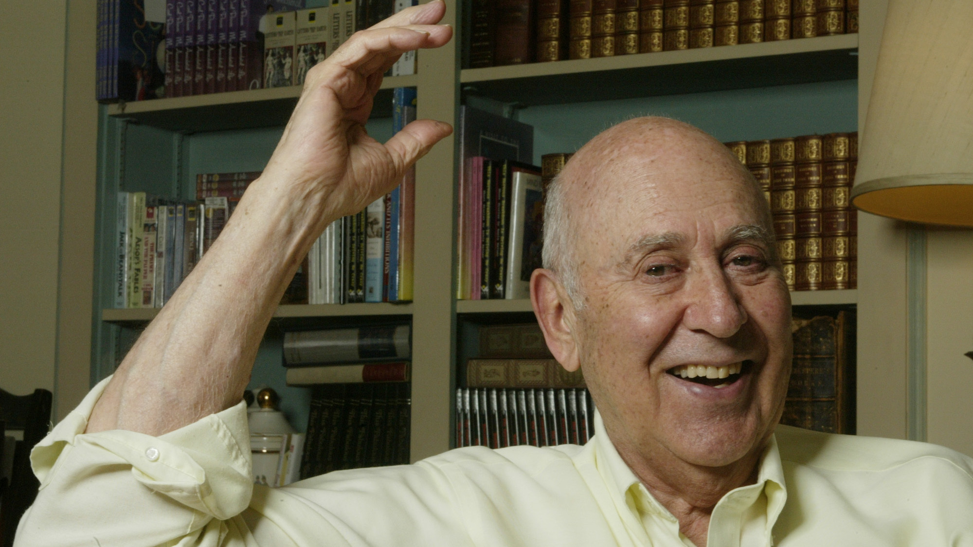 Actor, director and author Carl Reiner, pictured at his home in Beverly Hills, Calif., in May 2003.