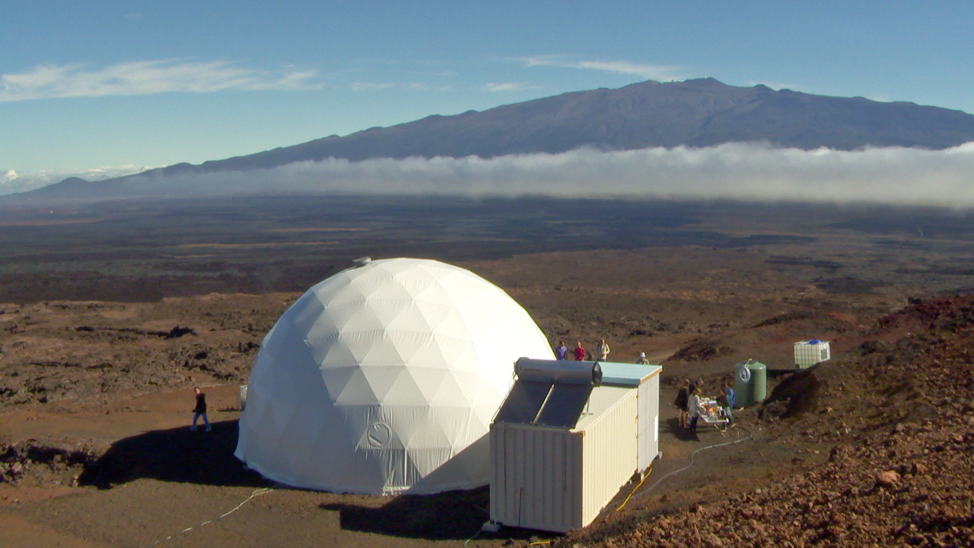 A solar-powered dome sits on the side of Hawaii