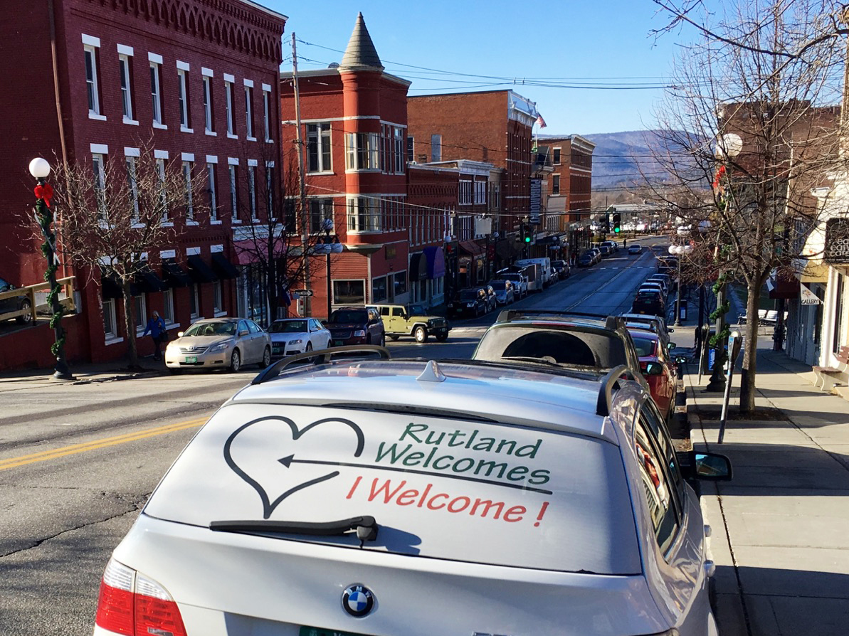Rutland, Vt., is home to 16,000 residents — including two Syrian refugee families that arrived this month. (VPR)