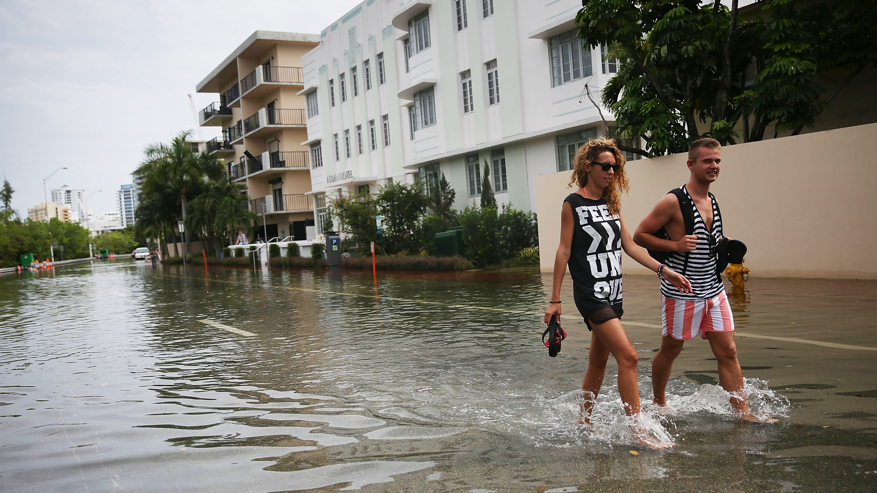 Government scientists are working on a climate assessment that among other things will help predict "sunny day" floods like this one in Miami Beach, Fla., in 2015.