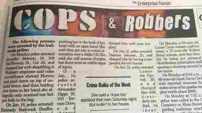 In Lighthearted Turn / Newspaper Takes Crime Reports / And Makes Them Haiku