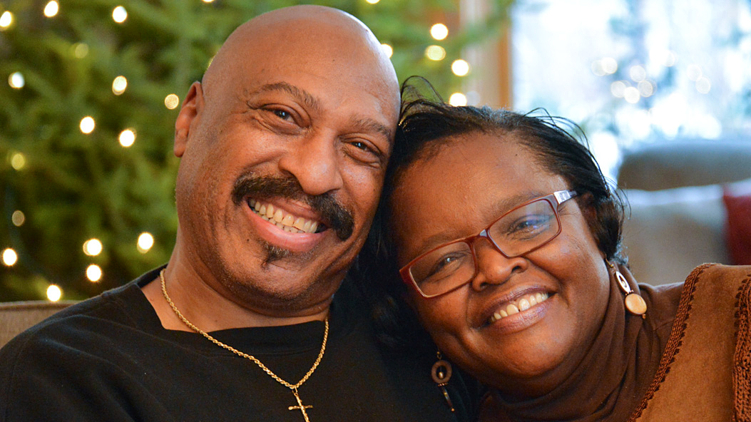 Ed Roy, 63, and Mary Johnson-Roy, 64, were married in 2015. Both had sons die. &quot;I'm grateful to have someone there that has experienced the same thing I have,&quot; Mary tells Ed at StoryCorps in Minneapolis. (Courtesy of Brian Mogren)