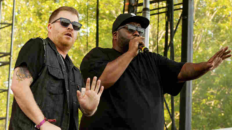 El-P (left) and Killer Mike perform at the Pitchfork Music Festival in Chicago in July 2015.