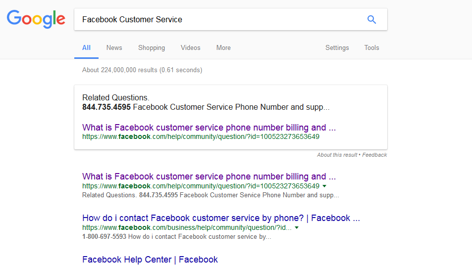 Don T Fall For This Facebook Customer Service Scam All Tech