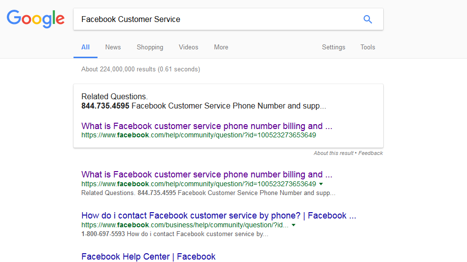 Don&rsquo;t Fall For This &lsquo;Facebook Customer Service&rsquo; Scam : All Tech 