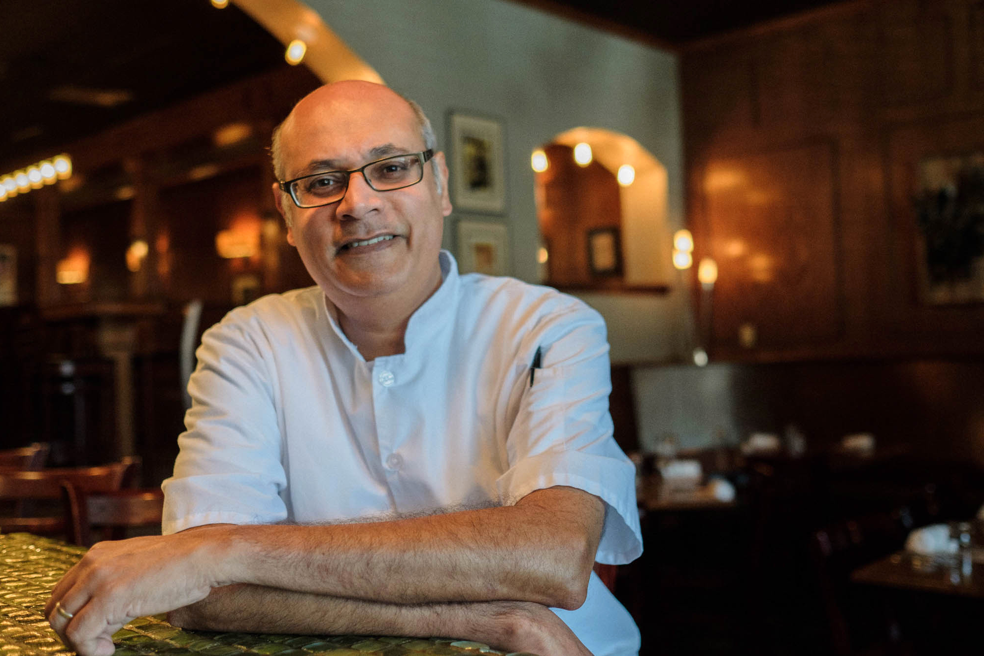 Vishwesh Bhatt is the executive chef of Snackbar, a restaurant in Oxford, Miss. And he's winning acclaim as one of the region's best chefs for Indian-inflected Southern fare that reflects a changing South. (Danny Klimetz for NPR)