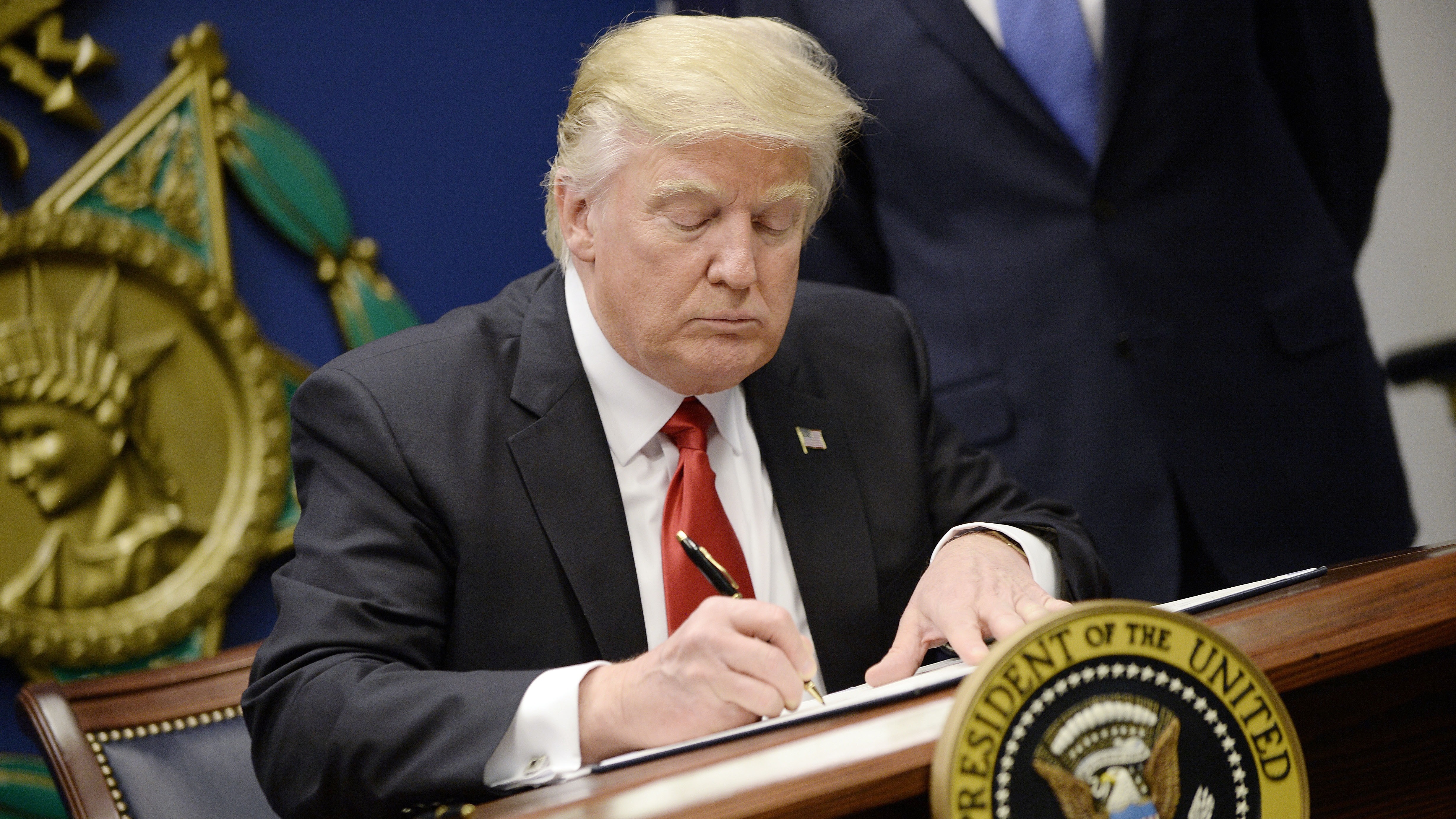 President Donald Trump signed an executive order on Friday that puts a freeze on immigration from seven countries: Syria, Iran, Libya, Somalia, Yemen, Iraq and Sudan.