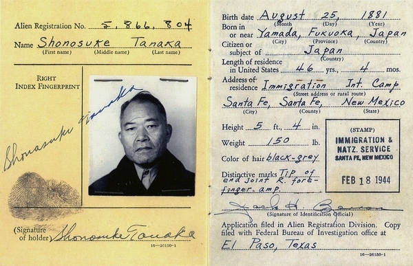 Shonosuke Tanaka was among scores of people of Japanese ancestry who were held in captivity during World War II. The Feb. 18, 1944, image was provided by the Tanaka family.