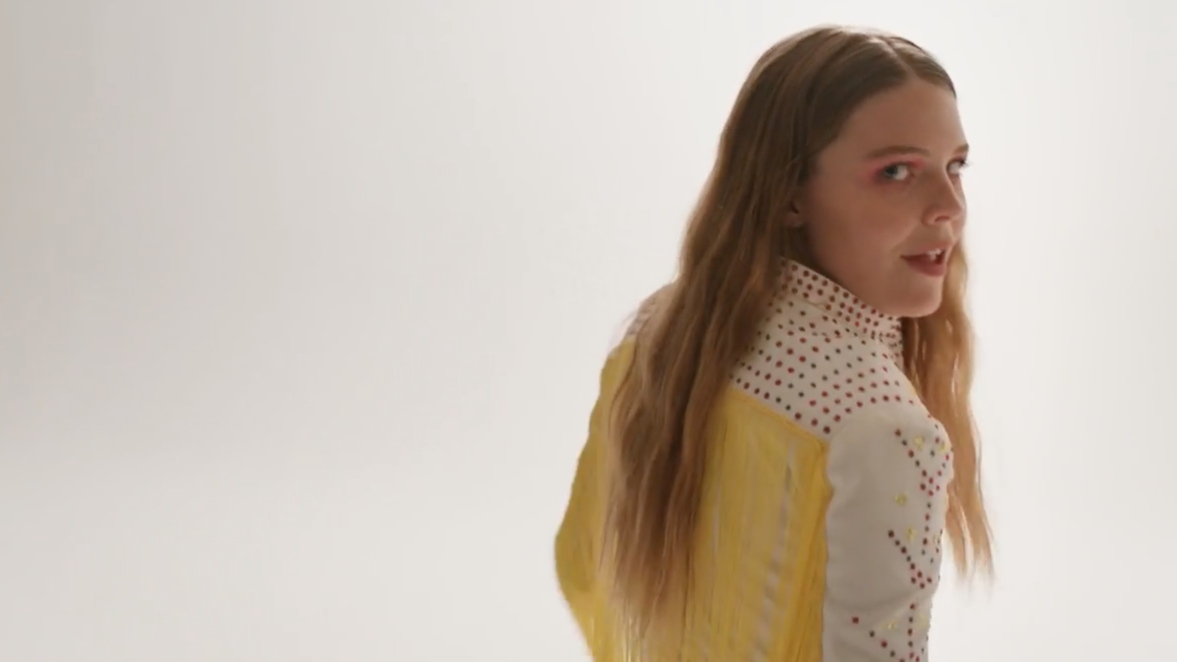 Maggie Rogers in a scene from her new video for the song "On +  Off."
