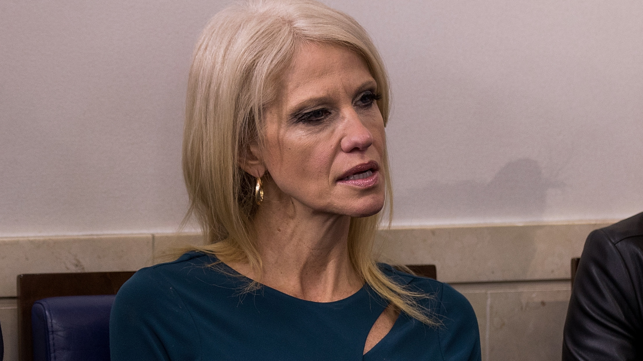 Kellyanne Conway, a member of President Trump's senior White House team, is being ridiculed for making a false claim about Iraqi refugees. (Getty Images)